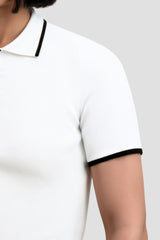 TIMELESS Contrast Elegant Trim Button Up Polo