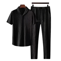 Polo- und Pantalon-Set aus Baumwolle