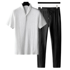 Polo- und Pantalon-Set aus Baumwolle