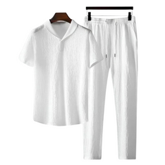 Polo- und Pantalon-Set aus Baumwolle
