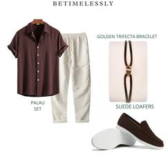 ZEITLOSES 4-teiliges Set – Kastanie