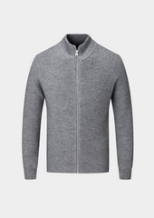 100% Merino Wool ZIPPED CARDIGAN